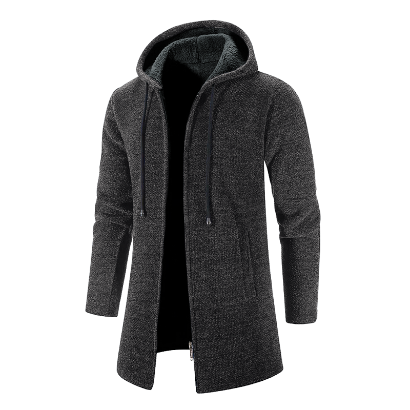 Cody™ Men's Mid-Length Hooded Wool Coat