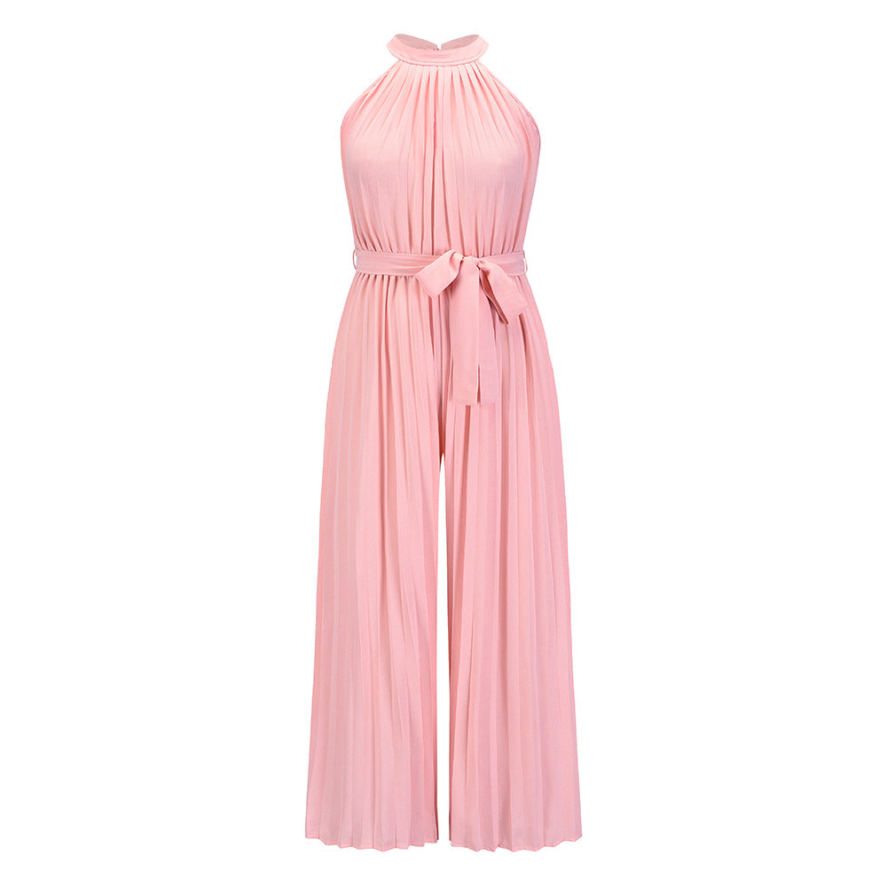 LUCY - Pleated Jumpsuit With Belt