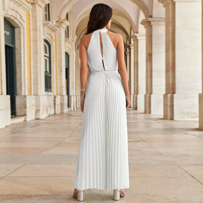 LUCY - Pleated Jumpsuit With Belt