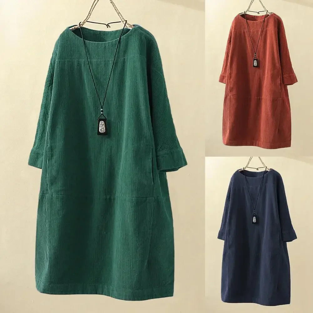 Verde Corduroy Dress