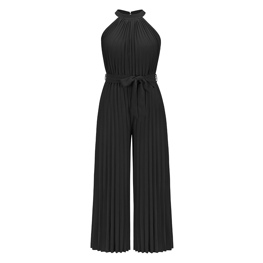 LUCY - Pleated Jumpsuit With Belt